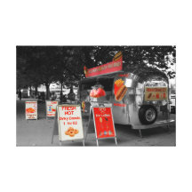 Perritos calientes del helado impresion en lona