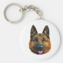 Perro Alsatian K-9 del pastor alemán Llavero Personalizado