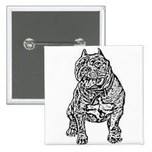Perro americano del matón pin