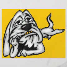 Perro cansado flyer personalizado