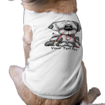 Perro con el correo (personalizable) camisetas mascota