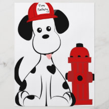 Perro dálmata del fuego tarjetones