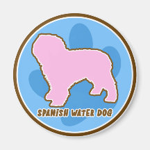 Perro de agua español de moda imán de frigorifico