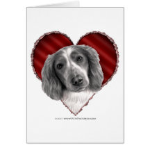 Perro de aguas de saltador galés con el corazón felicitación