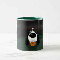 Perro de aguas de saltador inglés Halloween tazas