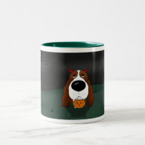 Perro de aguas de saltador inglés Halloween tazas
