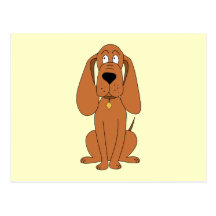 Perro de Brown. Dibujo animado del perro con el cu Postales