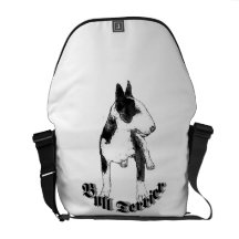 Perro de bull terrier bolsa messenger