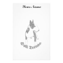 Perro de bull terrier papelería de diseño
