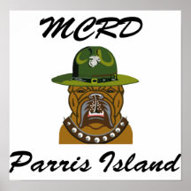 Perro de diablo de la isla de MCRD Parris Impresiones