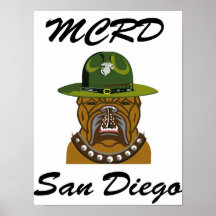 Perro de diablo de MCRD San Diego Posters