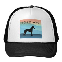 Perro de Ibizan azul de las montañas Gorros Bordados