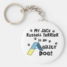Perro de la agilidad de Jack Russell Terrier Llavero Personalizado