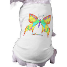 Perro de la mariposa camiseta de perro