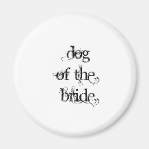 Perro de la novia iman para frigorífico