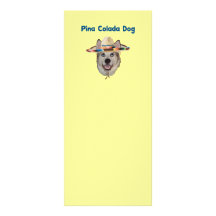 Perro de la playa de Pina Colada Tarjeta Publicitaria A Todo Color