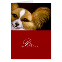 PERRO DE PAPILLON - SEA MI TARJETA DE LA TARJETA D