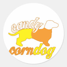Perro de pastillas de caramelo etiqueta redonda
