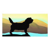 Perro de PBGV por el mar Tarjeta Personal