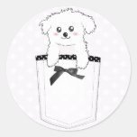 Perro de perrito lindo del bolsillo pegatina