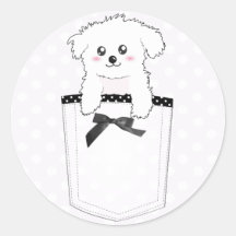 Perro de perrito lindo del bolsillo pegatina
