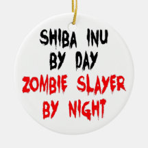 Perro de Shiba Inu del asesino del zombi Adorno
