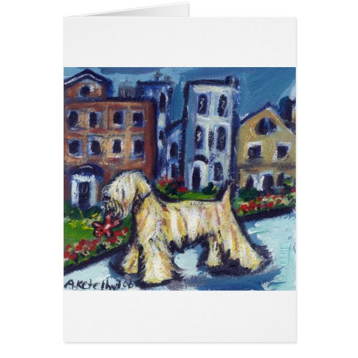 perro de trigo de la ciudad tarjeta