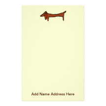 Perro de Weiner del Dachshund Papelería De Diseño