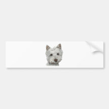 Perro de Westie Pegatina De Parachoque