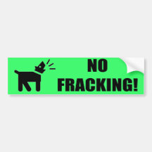 Perro del activista: Ningún Fracking Pegatina De Parachoque