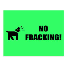 Perro del activista: Ningún Fracking Postal