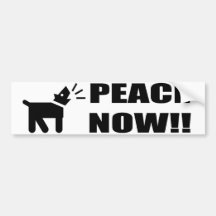 Perro del activista: Paz ahora Pegatina De Parachoque