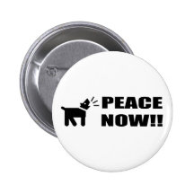 Perro del activista: Paz ahora Pins