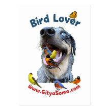 Perro del amante del pájaro tarjetas de visita