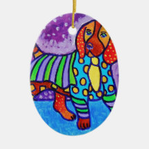 Perro del arco iris ornamento para reyes magos