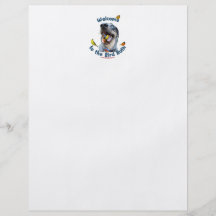 Perro del baño del pájaro flyer personalizado
