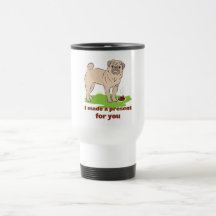 Perro del barro amasado con un poo HICE UN PRESENT Tazas
