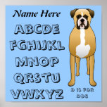 Perro del boxeador - ABC, alfabeto Posters