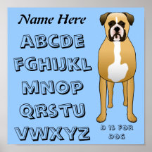 Perro del boxeador - ABC, alfabeto Posters