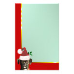 Perro del boxeador del navidad inmóvil papelería personalizada