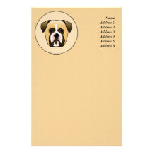 Perro del boxeador papelería