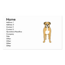 Perro del boxeador plantillas de tarjeta de negocio