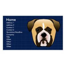 Perro del boxeador tarjetas de visita