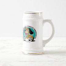 Perro del cáncer de cuello del útero tazas