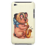Perro del cumpleaños con el saxofón Case-Mate iPod touch protector