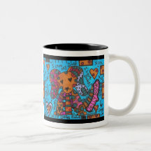 Perro del hueso de la jalea tazas