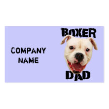 Perro del papá del boxeador tarjeta de visita