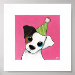 Perro del partido de Jack Russell impresión del ar posters