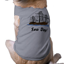 Perro del pirata camisa de perro