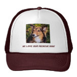 Perro del rescate gorro de camionero
